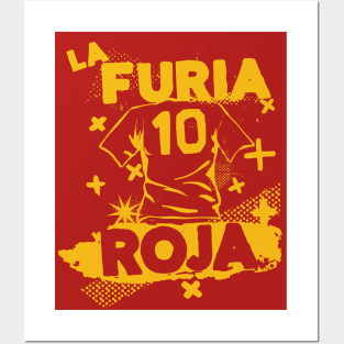 Vintage Spanish Football // Retro Grunge Spain Soccer Posters and Art